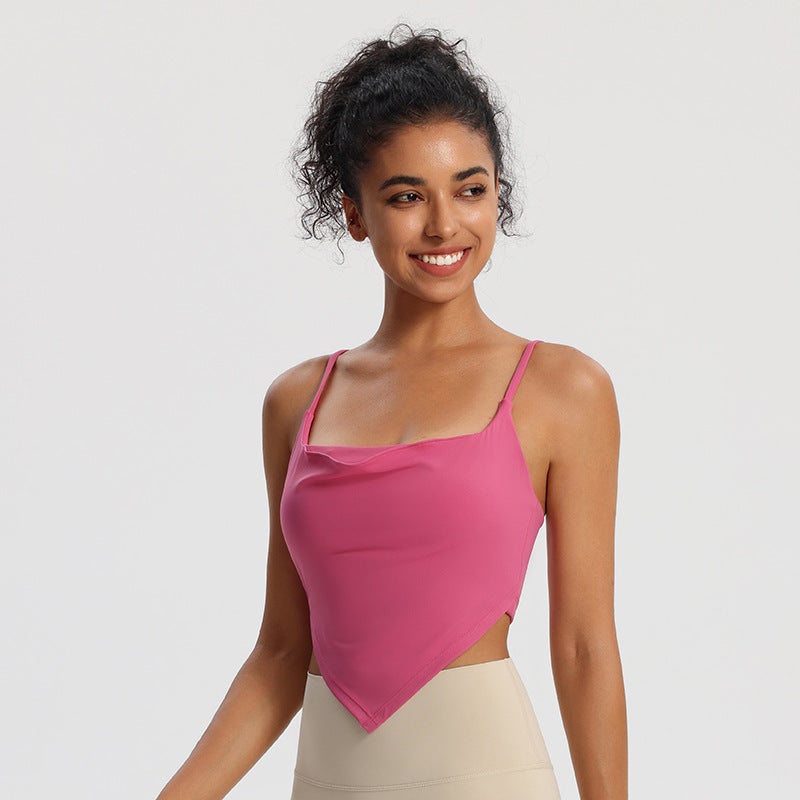 Girl Style Sports Bra For Women, Quick-Drying, Breathable, Fixed Cup Sling, Fitness Top, Nude Yoga Vest - Image 1